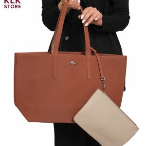 شنتة LACOSTE دبل فيس عسلي مع بيج