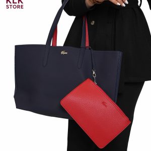 شنتة LACOSTE دبل فيس كحلي مع احمر